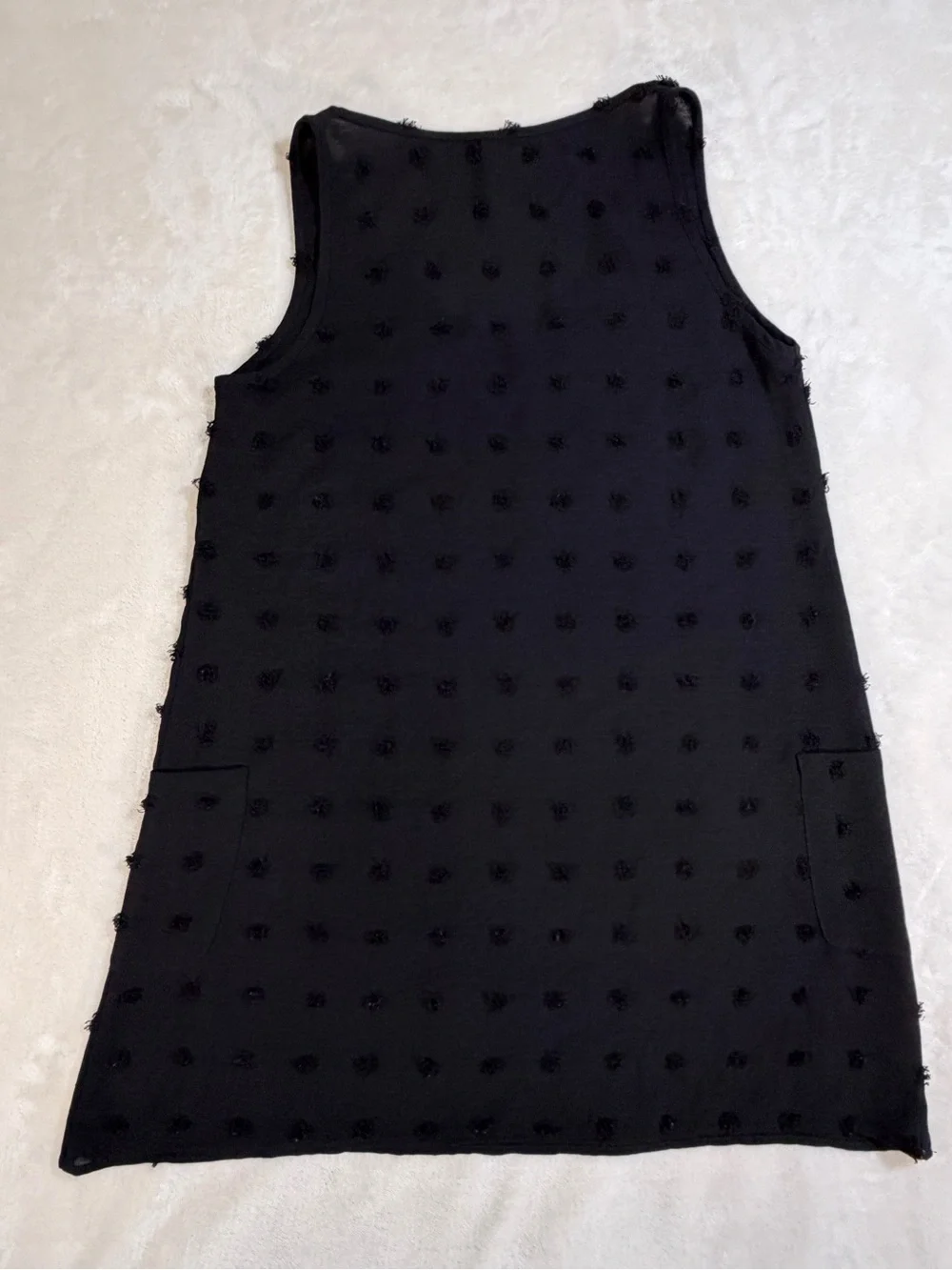 Blooming Jelly Black Textured Pom-Pom Pocket Cover Up Dress